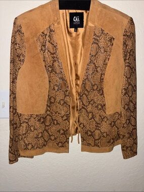 Carlos Falchi Snake-Print  Jacket